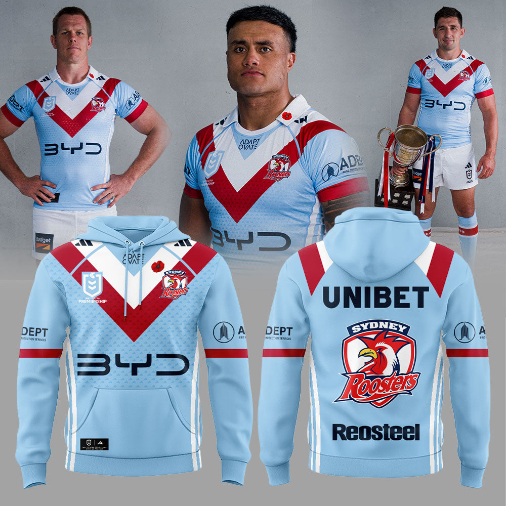 S Roosters ANZAC DAY CUP JERSEY 2026 Hoodie