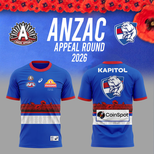 Western Bulldogs Honouring Those Who Have Served Our Country. ANZAC Appeal Round 2026 Shirt