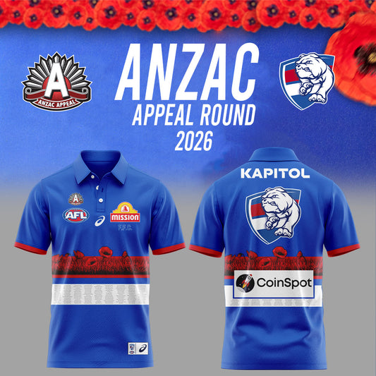 Western Bulldogs Honouring Those Who Have Served Our Country. ANZAC Appeal Round 2026 Polo