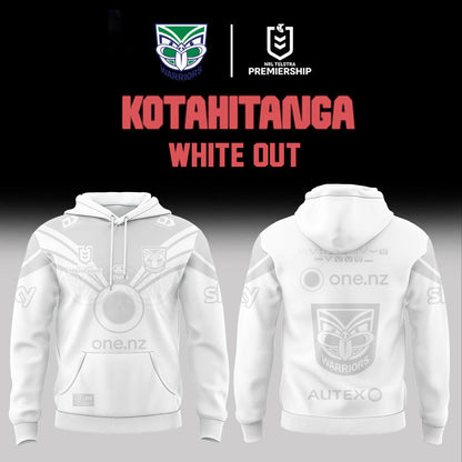 New Zealand Warriors 2026 White out NRL Limited Edition Hoodie