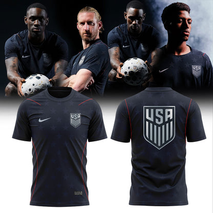 USMNT 2026 Personalized Stripes Match Black Shirt