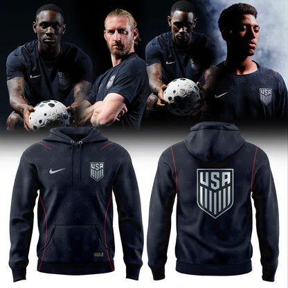 USMNT 2026 Personalized Stripes Match Black Hoodie