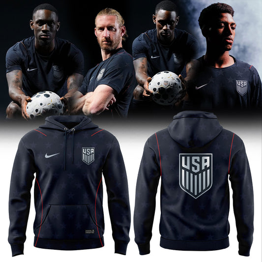 USMNT 2026 Personalized Stripes Match Black Hoodie