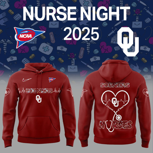 Oklahoma Soners Football NURSES NIGHT 2.0.2.5 Hoodie