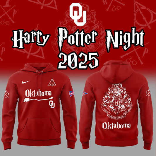 Limited Edition Oklahoma Football Harry Potter Hogwarts Night 2025 Hoodie