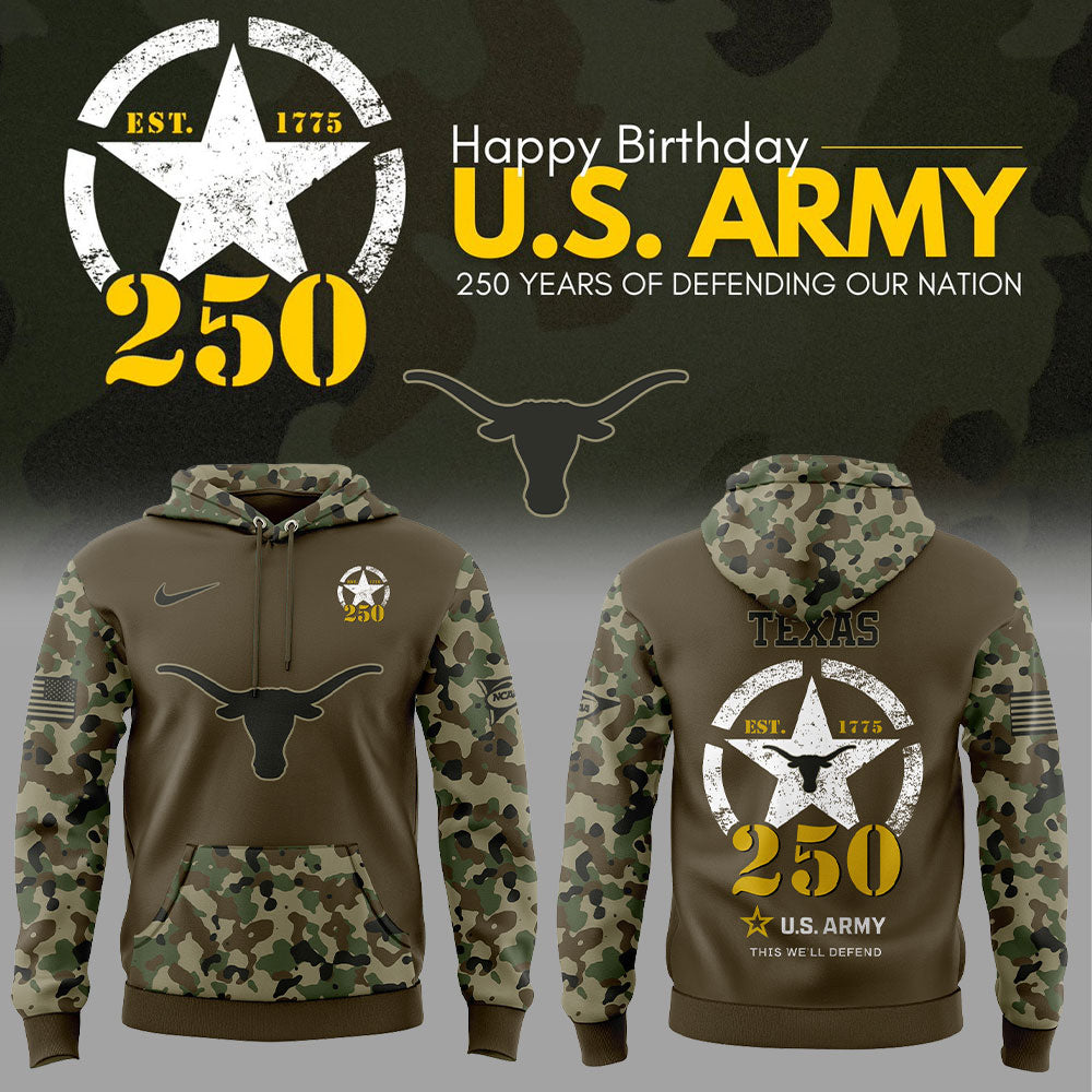 Texas Longhorns U.S. Army’s 250th Celebration Hoodie
