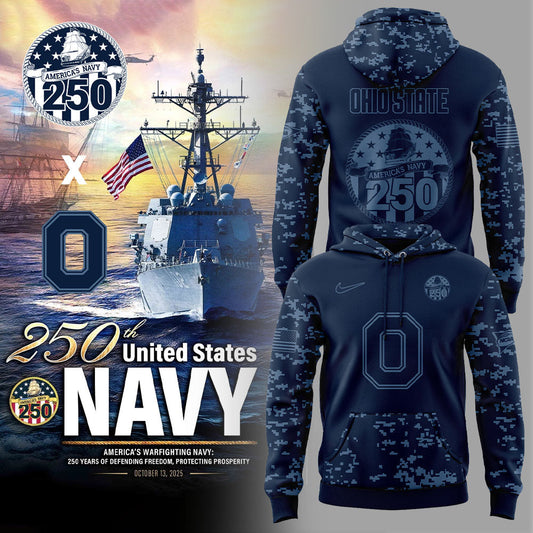 Limited Edition Ohio State Navy 250th Celebration Hoodie