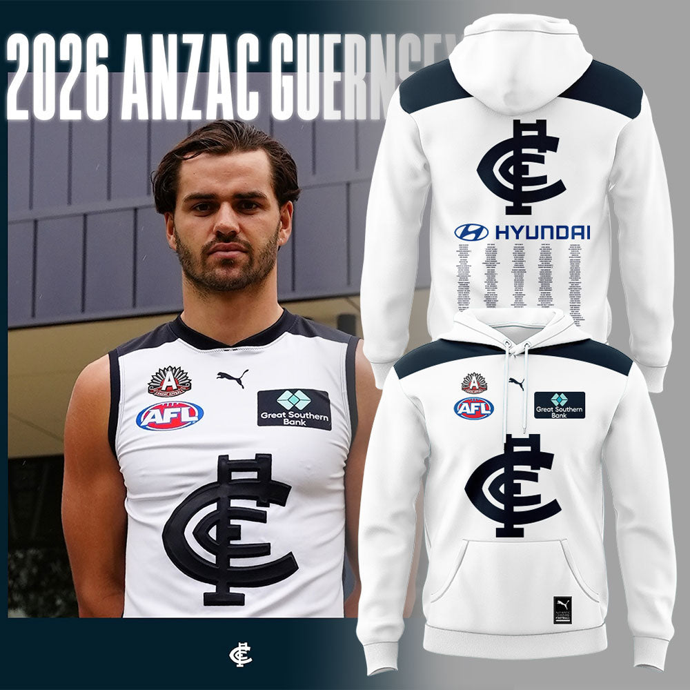 Carlton Football Club Our 2026 ANZAC Hoodie