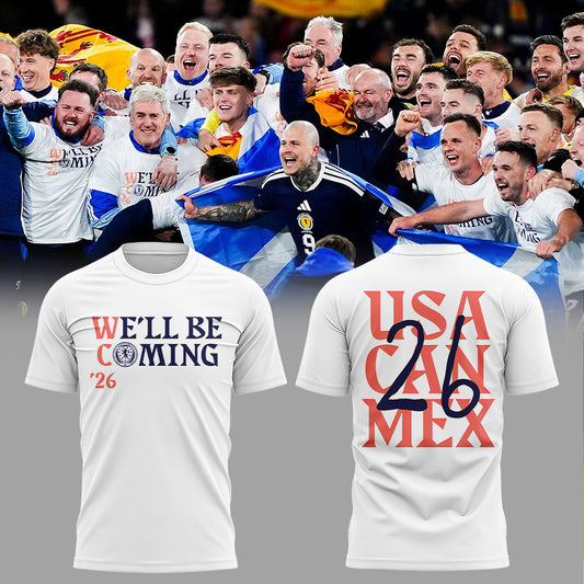 Scotland National Team Uniforms For The 2026 World Cup We’ll Be Coming Combo Shirt