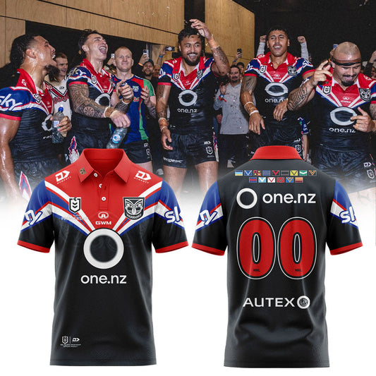 New Zealand Warriors 2026 Kotahitanga Polo Custom Number
