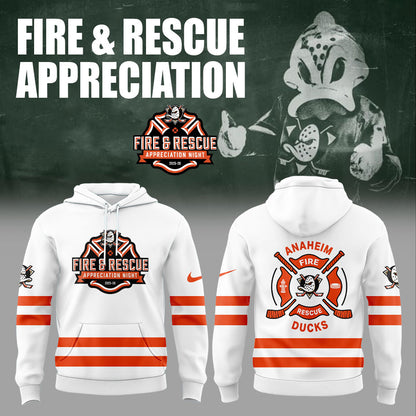 Anaheim Ducks Fire + Rescue Appreciation Night Combo Hoodie