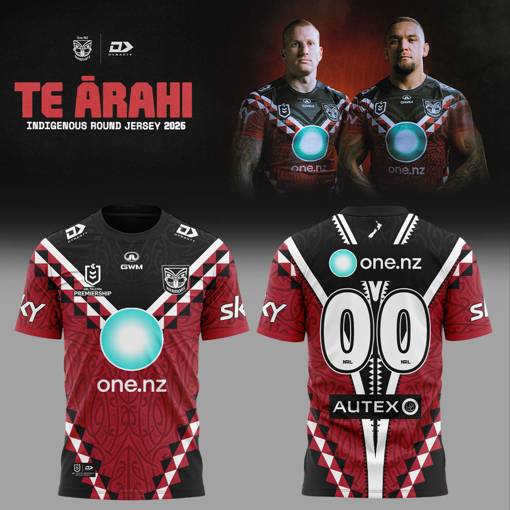New Zealand Warriors indigenous Round Jersey 2026 – Te Ārahi Shirt Custom Number