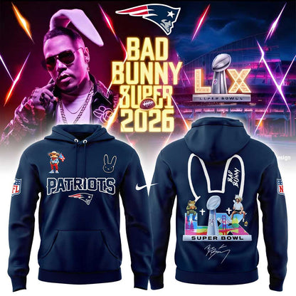 NE.Patriots x Bad Bunny Super Bowl 2026 Combo Hoodie V3