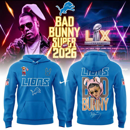 D.Lions x Bad Bunny Super Bowl 2026 Combo Hoodie V2