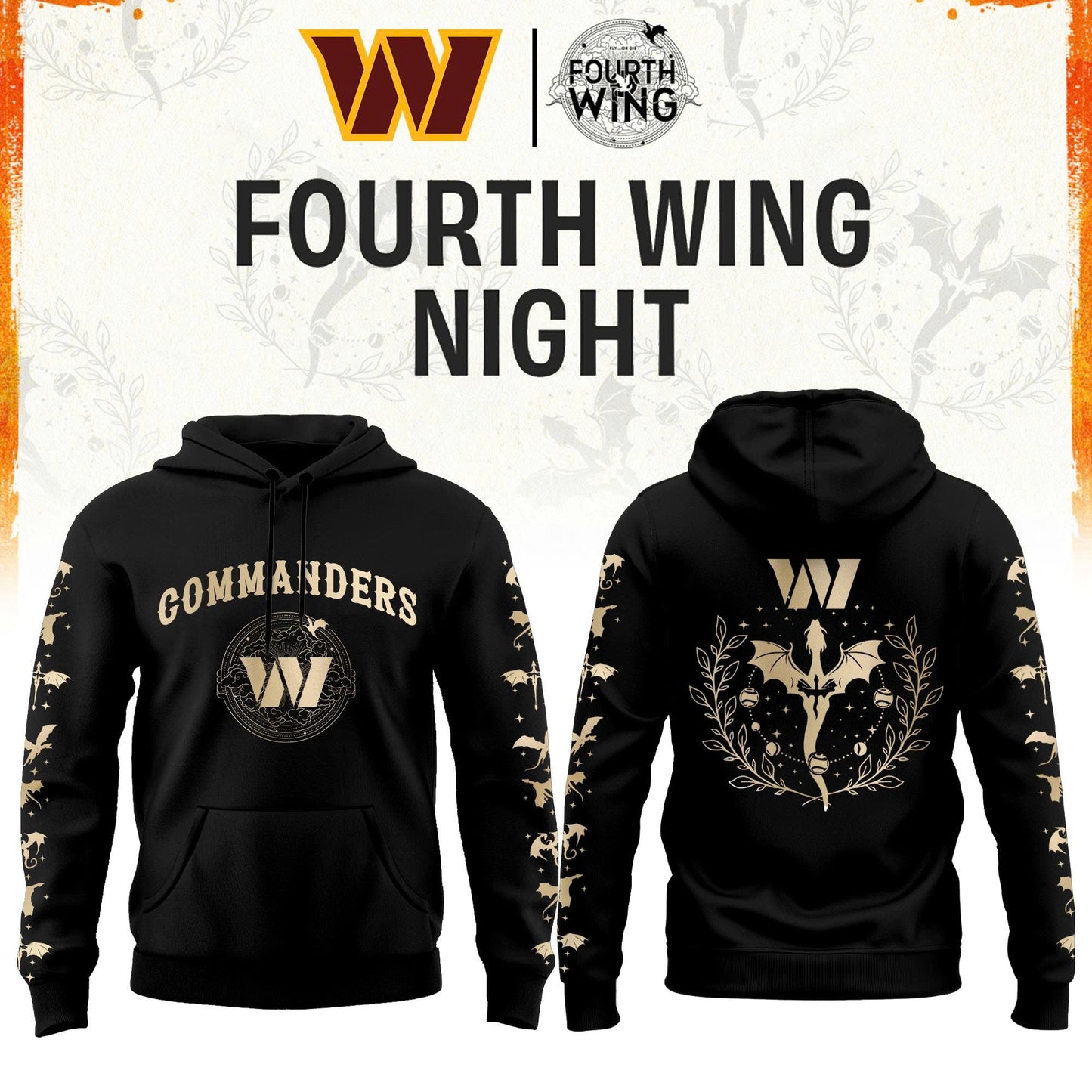 All Team NFL x Fourth Wings Night 2026 Black Hoodie