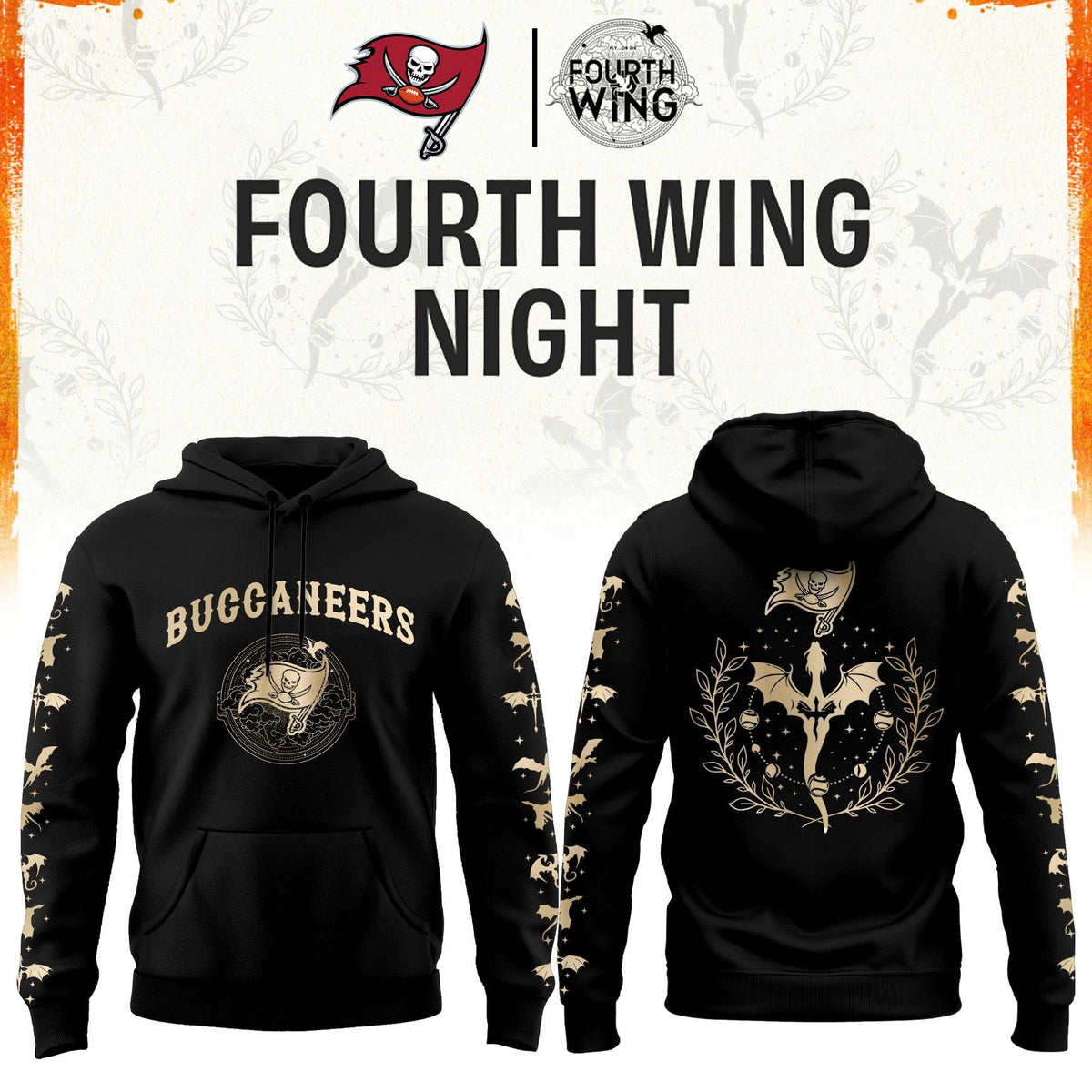All Team NFL x Fourth Wings Night 2026 Black Hoodie