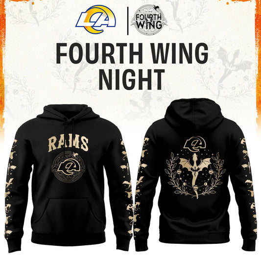 LA Rams Fourth Wings Night Black Hoodie