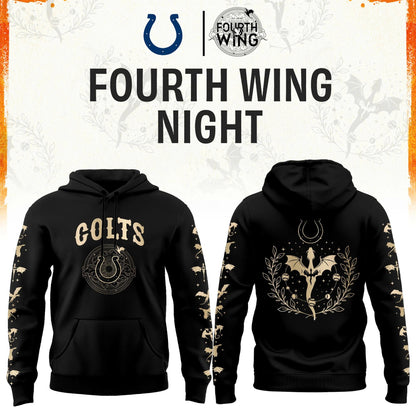 I Colts Fourth Wings Night Black Hoodie