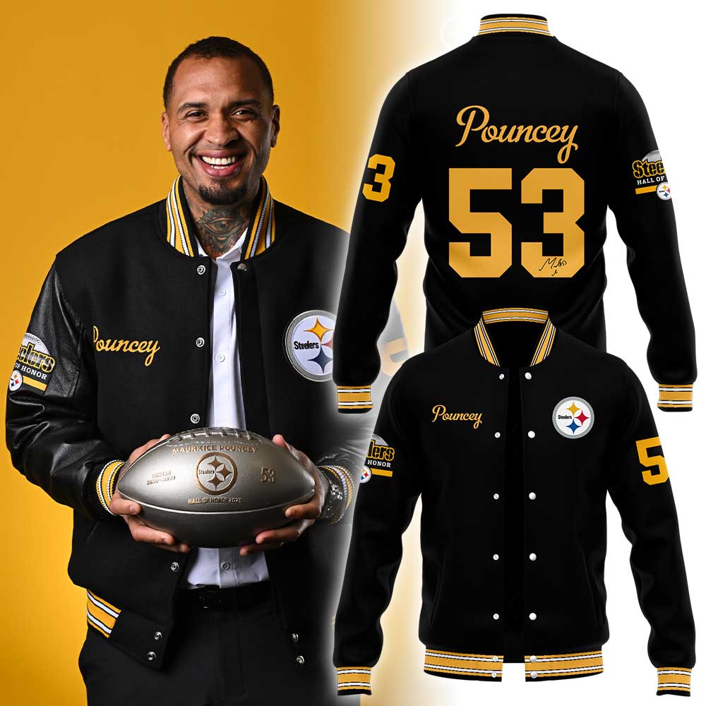 Maurkice Pouncey Of The Pittsburgh Steelers Has Been Inducted Into The Hall of Honor Combo Jacket