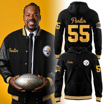 Joey Porter Of The Pittsburgh Steelers Has Been Inducted Into The Hall of Honor Combo Hoodie