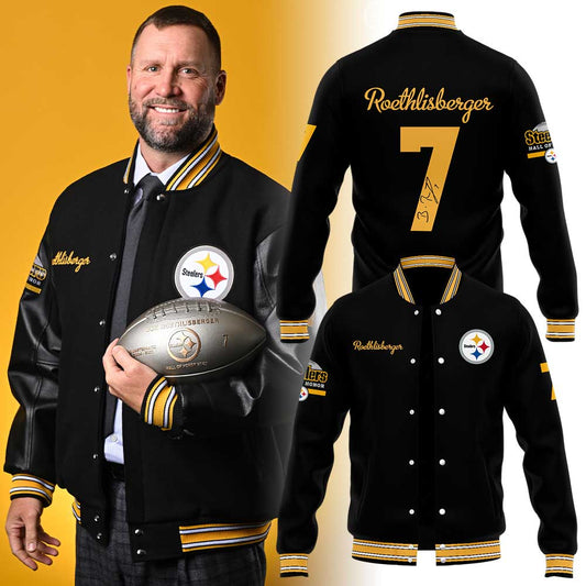 Ben Roethlisberger Of The Pittsburgh Steelers Has Been Inducted Into The Hall of Honor Combo Jacket