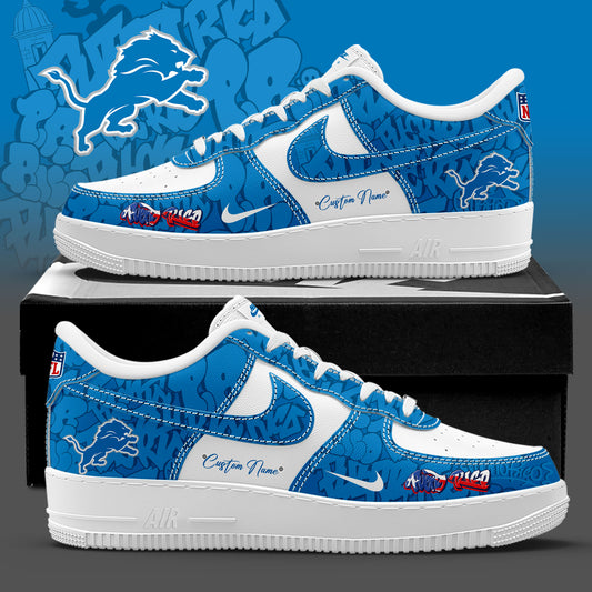 Detroit Lions Puerto Rican Custom Name Shoes AF