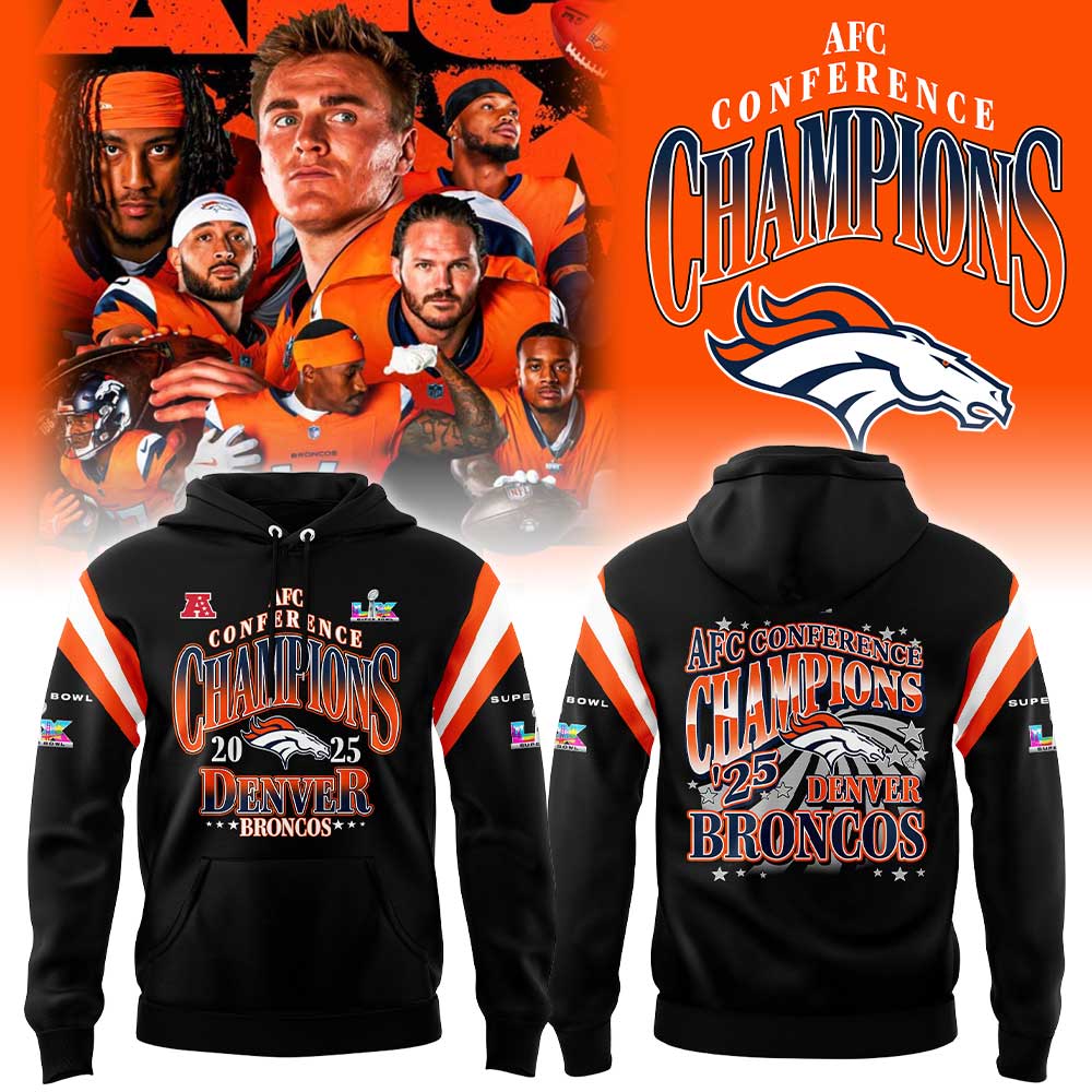 Denver Broncos 2025 AFC Conference Champions Hoodie