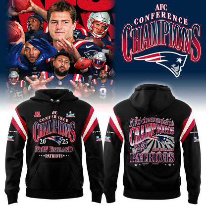 New England Patriots 2025 AFC Conference Champions Hoodie