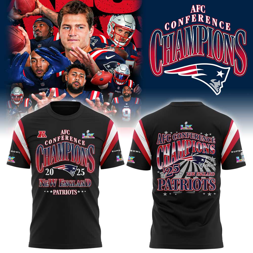 New England Patriots 2025 AFC Conference Champions T-shirt
