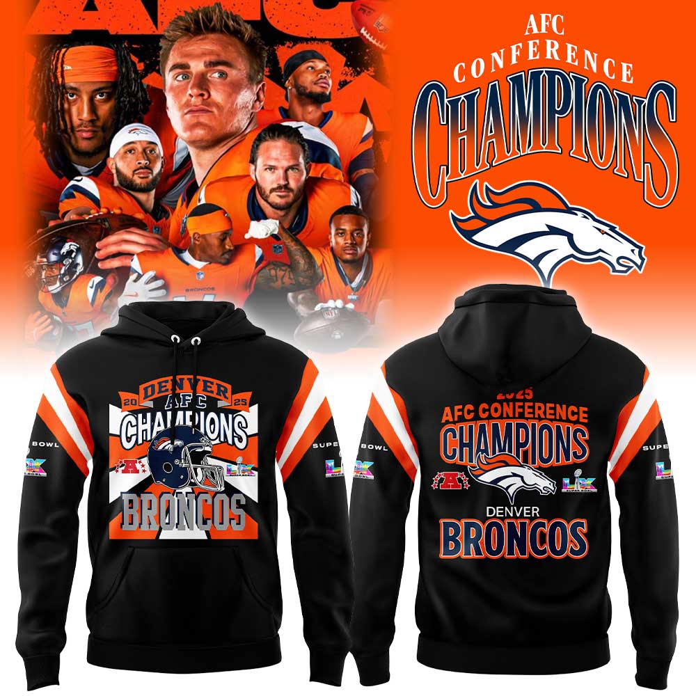 Denver Broncos 2025 AFC Conference Champions Hoodie