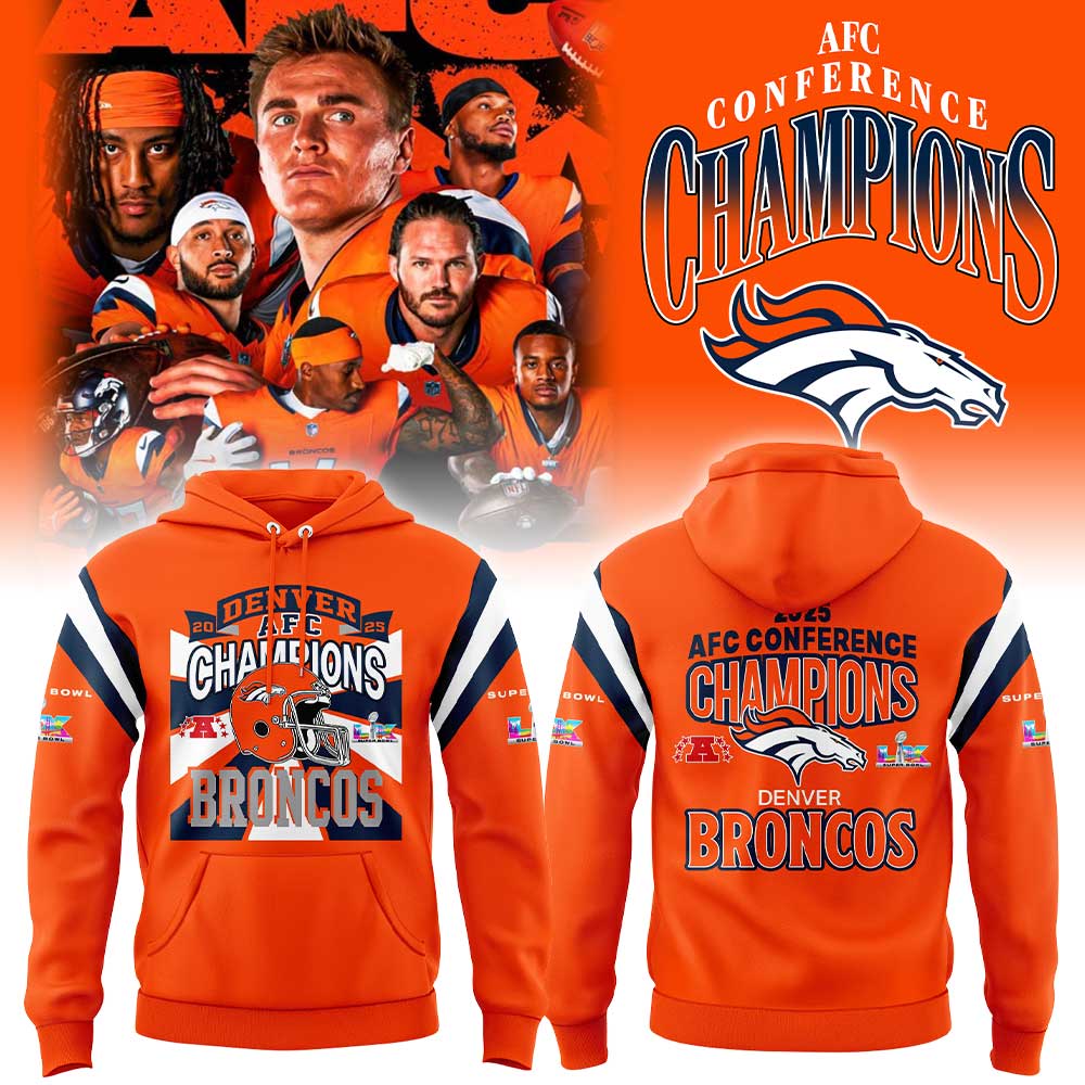 Denver Broncos 2025 AFC Conference Champions Hoodie