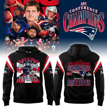 New England Patriots 2025 AFC Conference Champions Hoodie