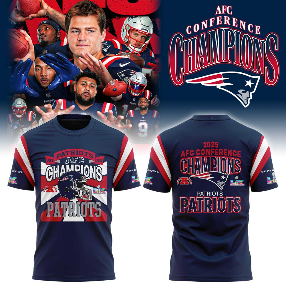 New England Patriots 2025 AFC Conference Champions T-shirt