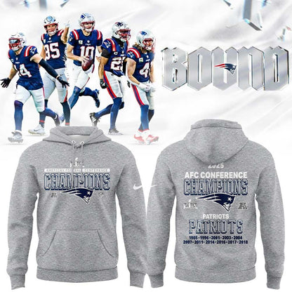 New England Patriots 2025 AFC Conference Champions Hoodie