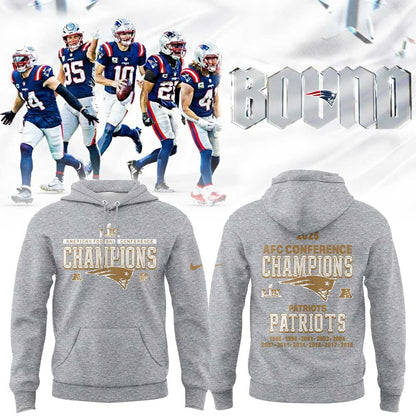 New England Patriots 2025 AFC Conference Champions Hoodie