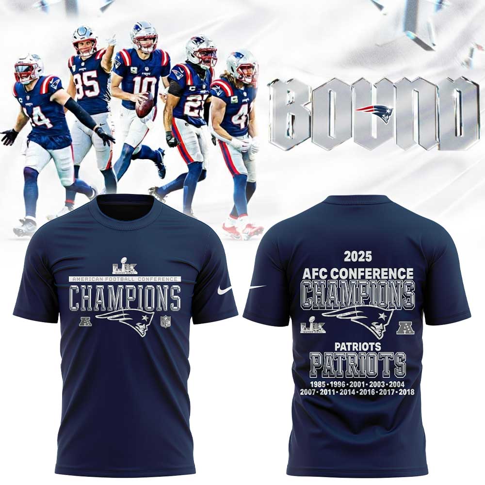 NE Patriots 2025 AFC Champions Limited Editon Shirt