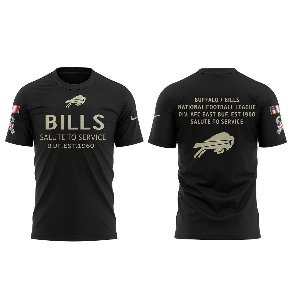 B.Bills 2025 NFL Salute to Service Collection Combo TShirt