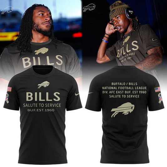 B.Bills 2025 NFL Salute to Service Collection Combo TShirt
