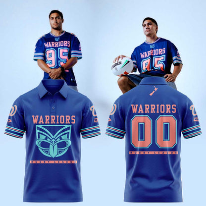 NZ Warriors Limited Edition Magic Round Polo Custom Number