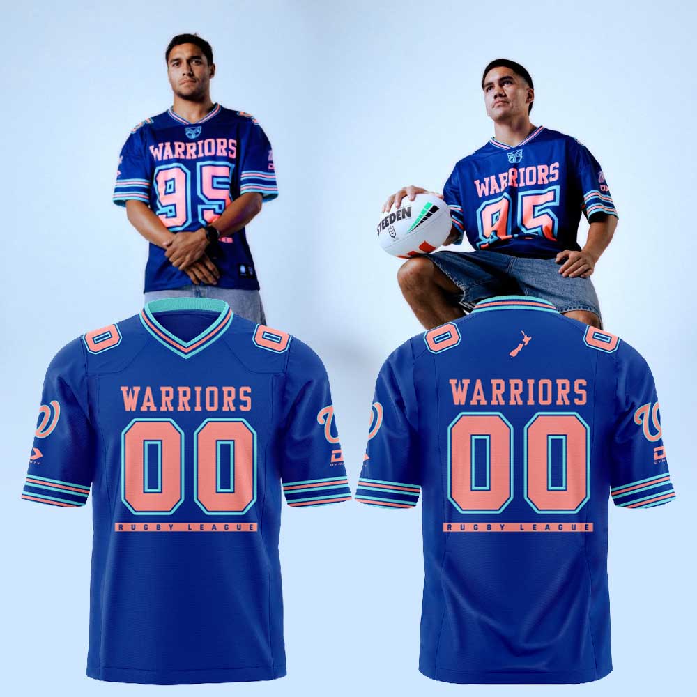 NZ Warriors Limited Edition Magic Round Football Jersey Custom Number V2