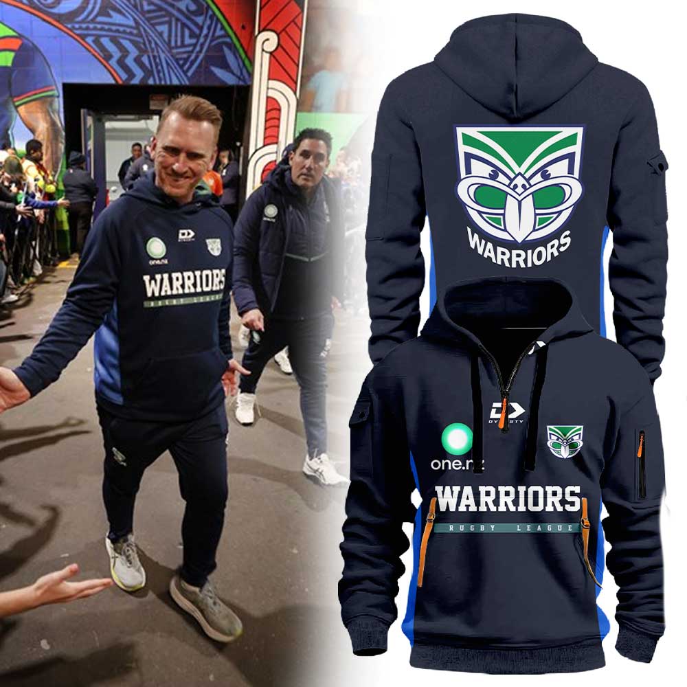 New Zealand Warriors Coach Andrew Webster Junior Pullover Hoodie