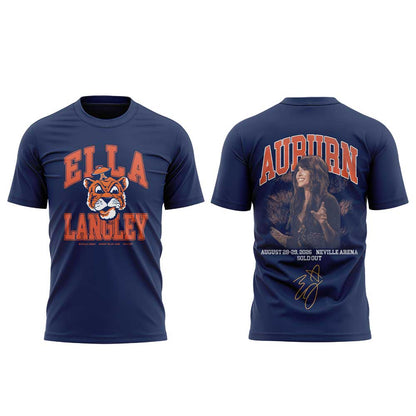 Auburn Tigers x Ella Langley – The Dandelion Tour 2026 Neville Arena Combo T-Shirt