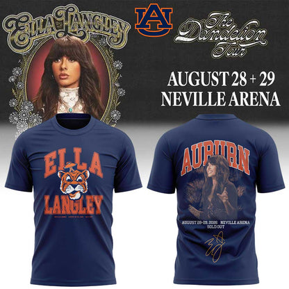 Auburn Tigers x Ella Langley – The Dandelion Tour 2026 Neville Arena Combo T-Shirt