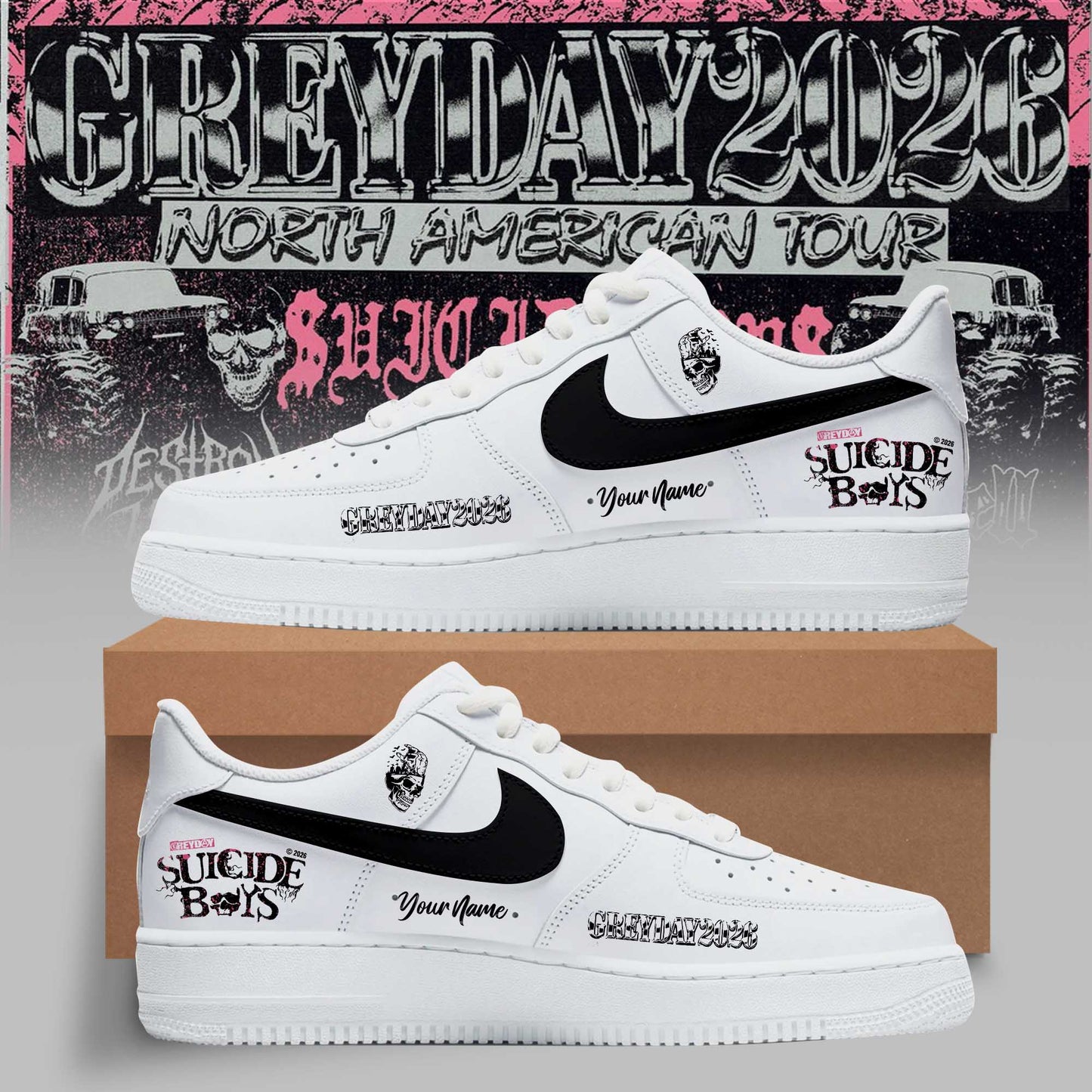Greyday 2026 – North American Tour AF1 Shoes