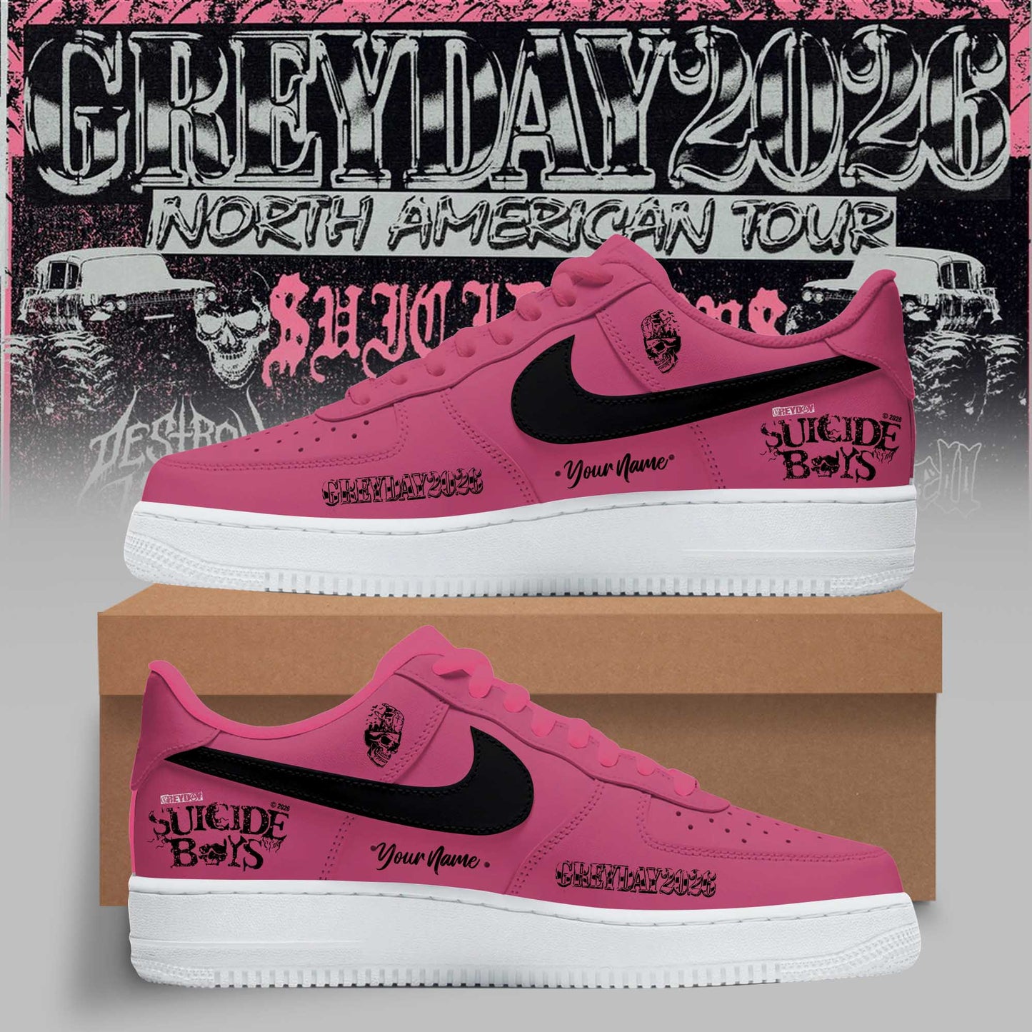 Greyday 2026 – North American Tour AF1 Shoes