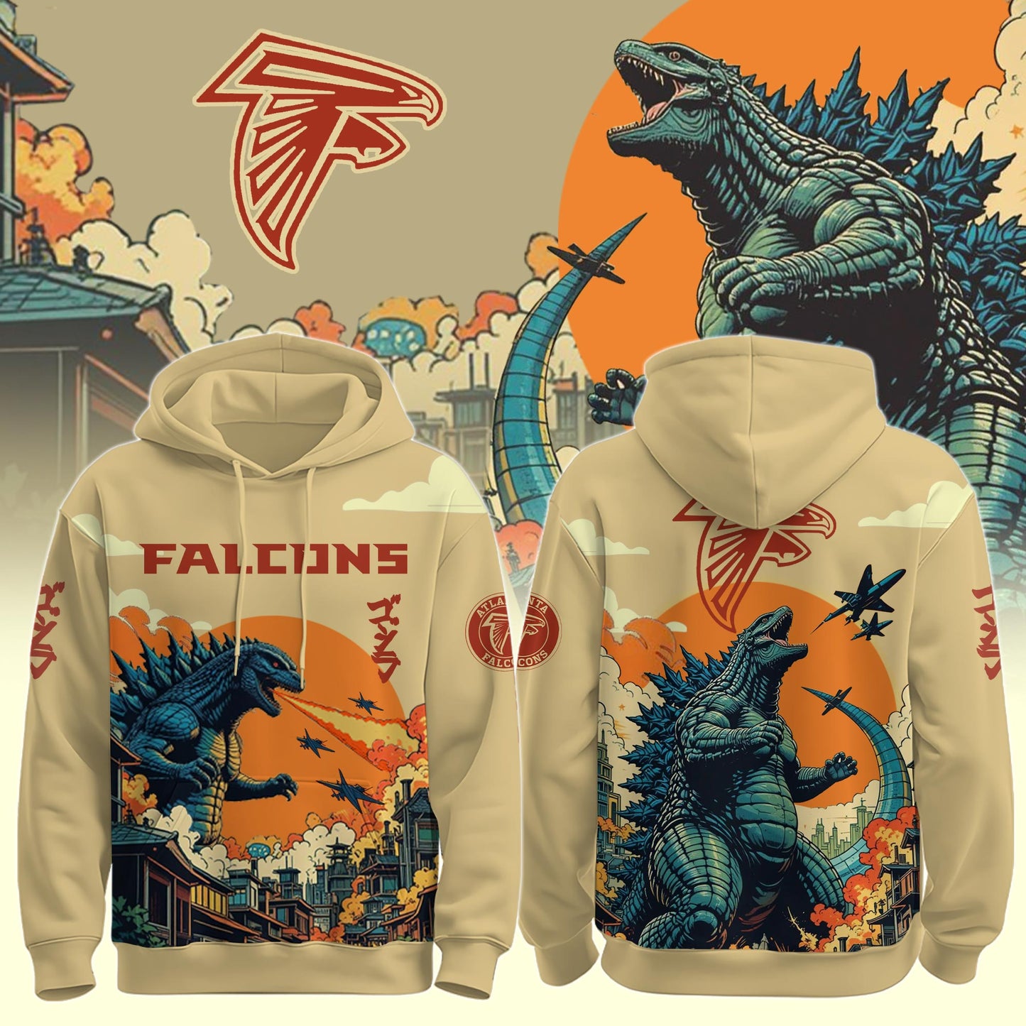 ATL Falcons Special Godzilla Limited Edition Hoodie