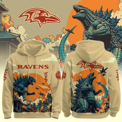 BAL Ravens Special Godzilla Limited Edition Hoodie