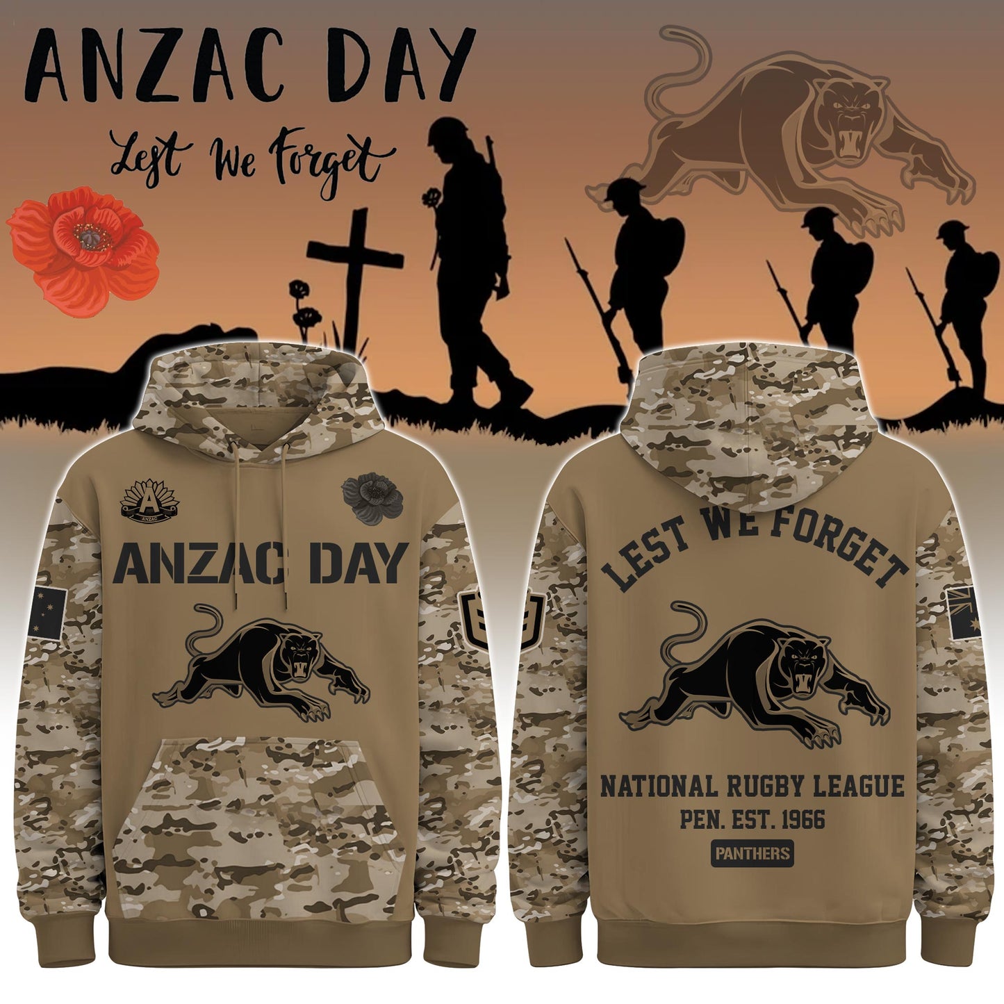 Penrith Panthers – Anzac Day Hoodie