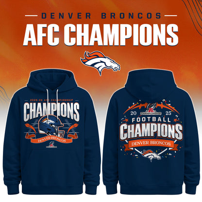 Denver Broncos 2025 AFC Conference Champions Hoodie