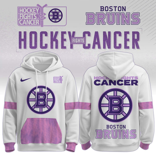 Boston Bruins x Hockey Fights Cancer Hoodie Limited Edition